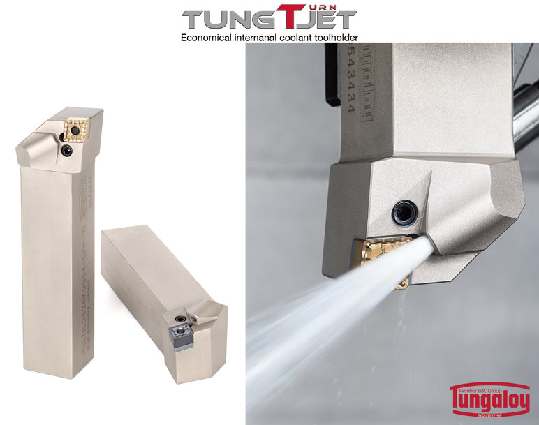 TungTurn-Jet Offers New Toolholder with Streamlined Coolant Nozzle Design